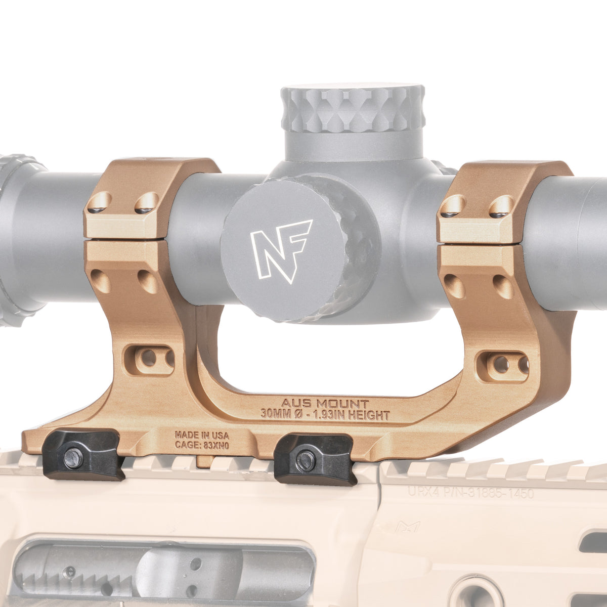 Reptilia - AUS Optic Mount, 30/34/35mm, Black/FDE — view 6