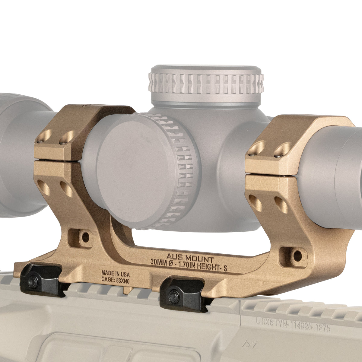 Reptilia - AUS Optic Mount, 30/34/35mm, Black/FDE — view 4