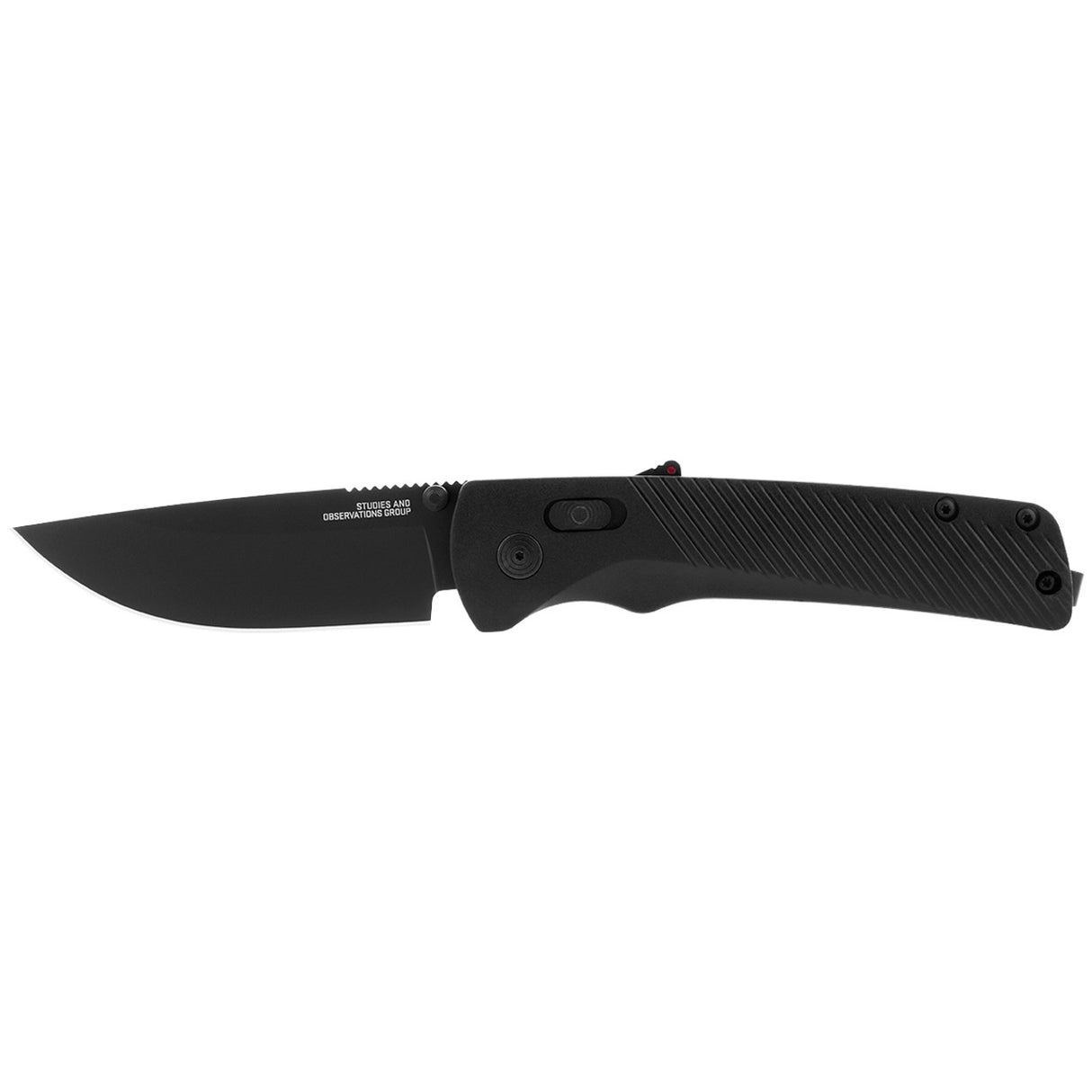 SOG - Flash AT, Folding Knife, 3.45" Straight Back, Titanium Nitride Finish, Blackout
