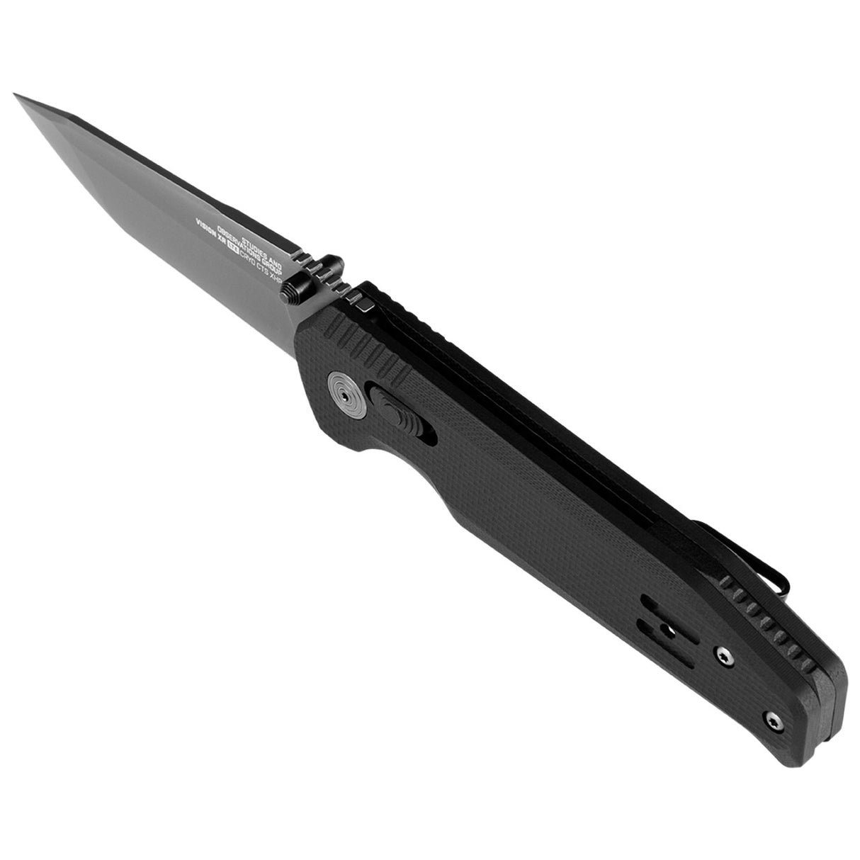 SOG - Vision XR LTE, Folding Knife, 3.36" Tanto Point Straight Edge, G10 Handle, Titanium Nitride Finish, Black