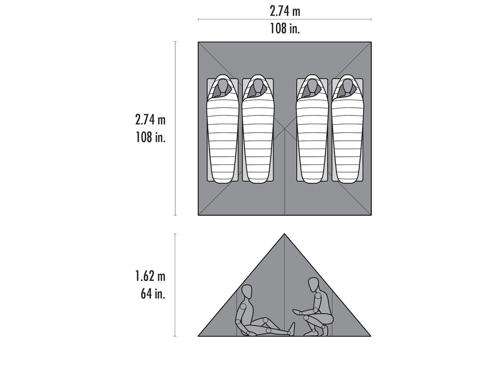 MSR – Front Range 4-Person Ultralight Tarp Shelter, Orange