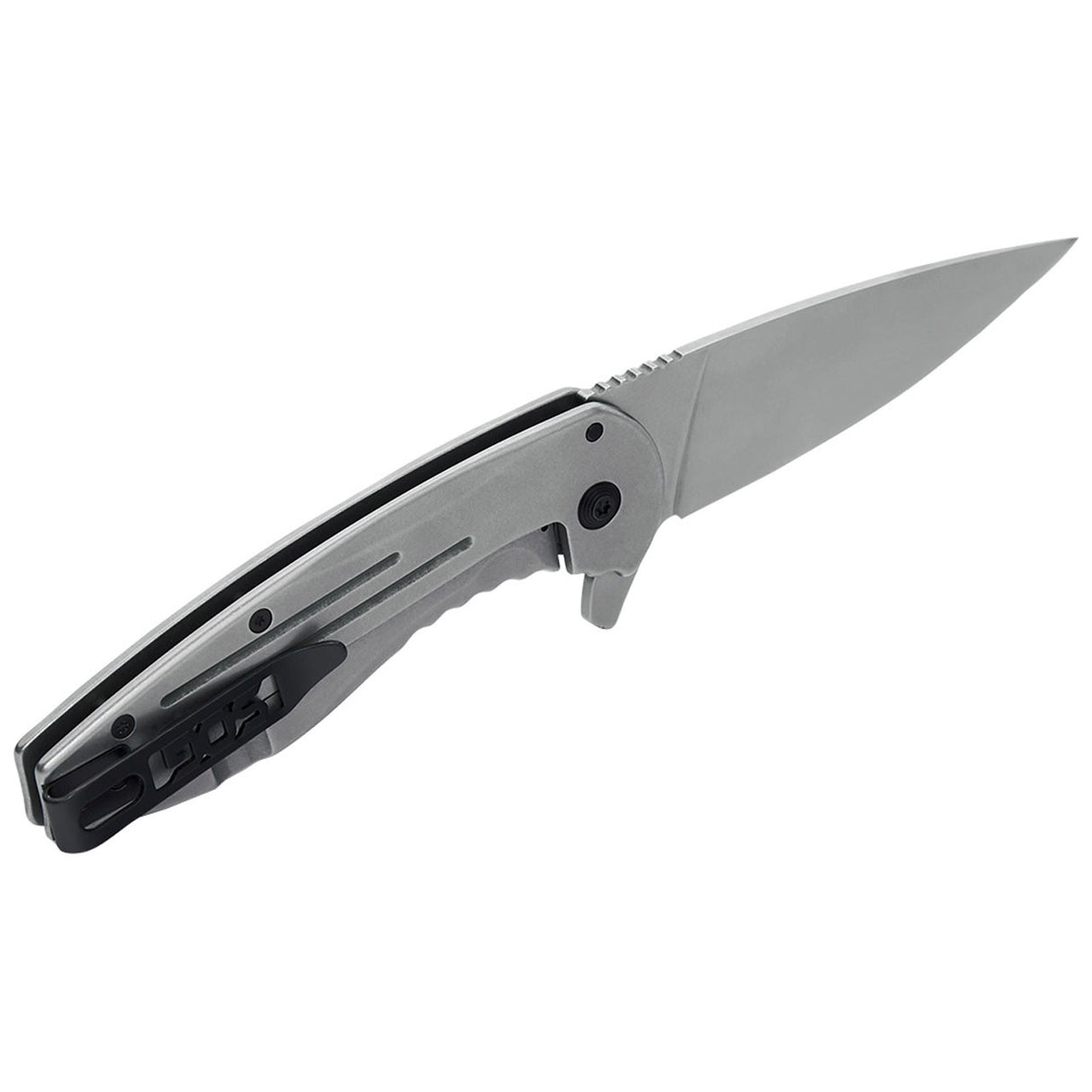 SOG - Aegis FLK, 3.4" Folding Knife, Clip Point Straight Edge, Stainless Steel Handle, Satin Finish, Silver
