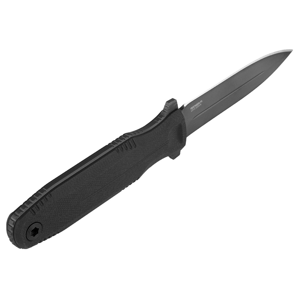 SOG - Pentagon FX, 4.77" Spear Point, Fixed Blade Knife, Blackout