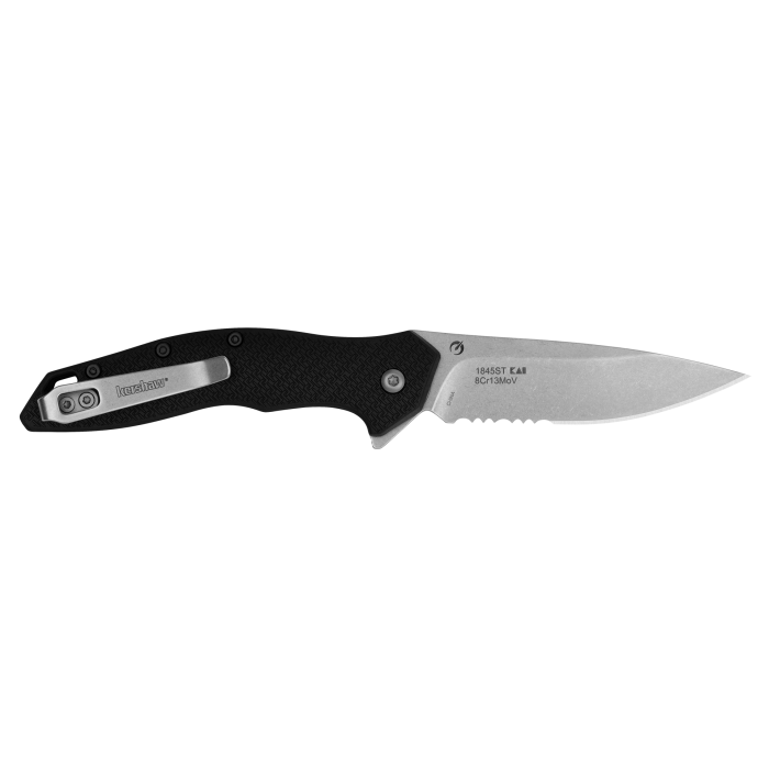 Kershaw – Shoreline Folding Knife, Partially Serrated, Assisted Open