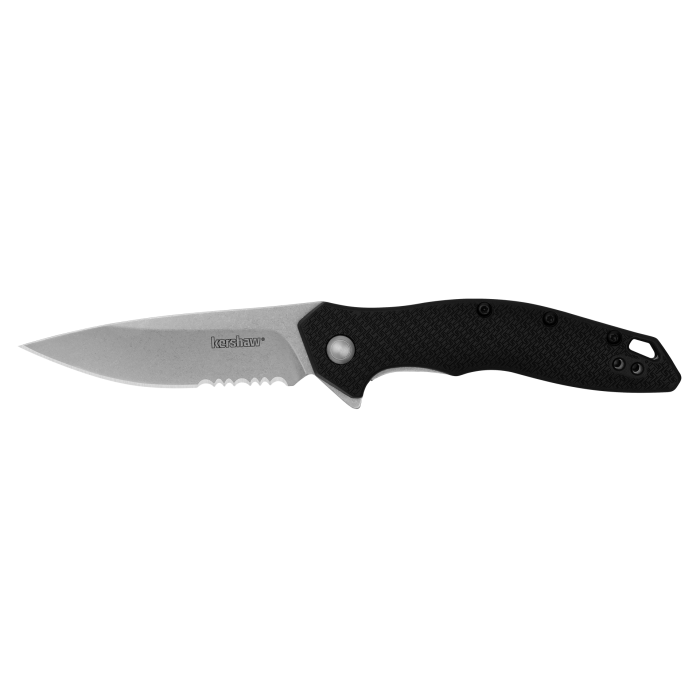 Kershaw – Shoreline Folding Knife, Partially Serrated, Assisted Open