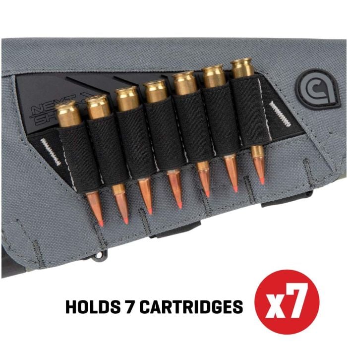 Allen – Next Shot Bridger Buttstock Cartridge Carrier, 7-Round Gray