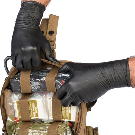 North American Rescue - Black Talon Gloves, 50 Pair, Medium Size