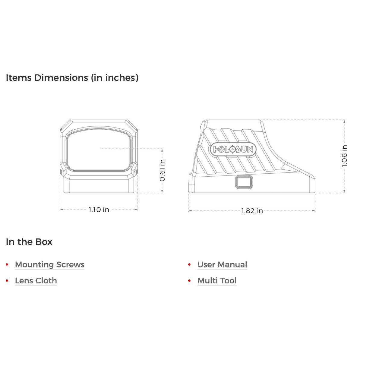 Holosun SCS 320 - Solar Charging Sight, Green 2 MOA Dot & 32 MOA Circle