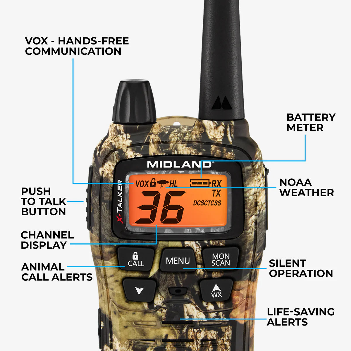 Midland – T75 X-Talker Camo Walkie Talkie (38-Mile Range)