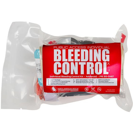 North American Rescue - Public Access Individual Bleeding Control Kit - Vacuum Sealed