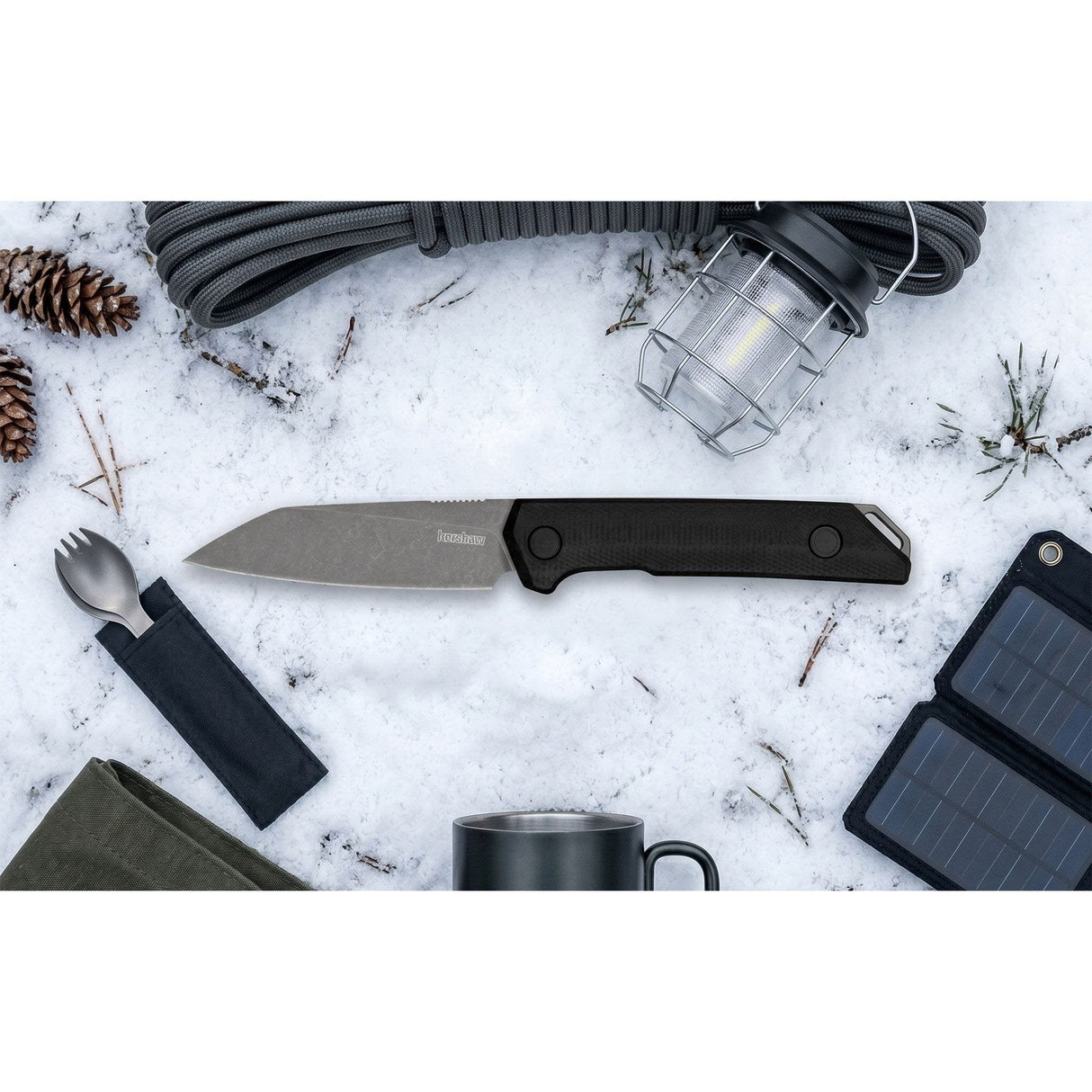 Kershaw - Mini Iridium Fixed Blade Knife