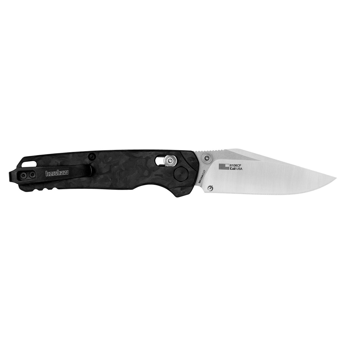 Kershaw - Bel Air Clip Point Knife, Carbon Fiber Handle