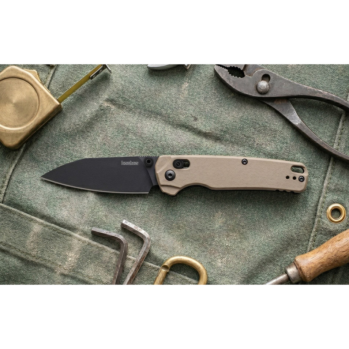 Kershaw - Bel Air XL Folding Knife, FDE, CPM M4 Blade
