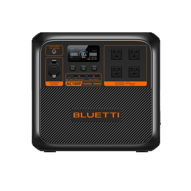 Bluetti - AC180P Solar Portable Power Station | 1,800W 1,440Wh