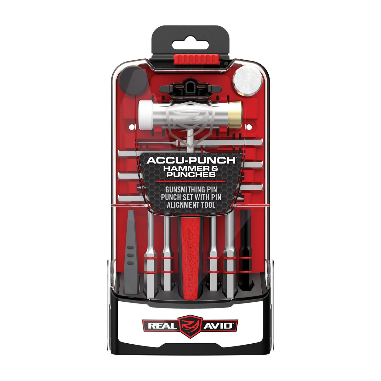 Real Avid - ACCU-PUNCH® Hammer & AR15 Pin Punch Set - Armorer’s AR15 Pin Punch Set with Pin Alignment Tool