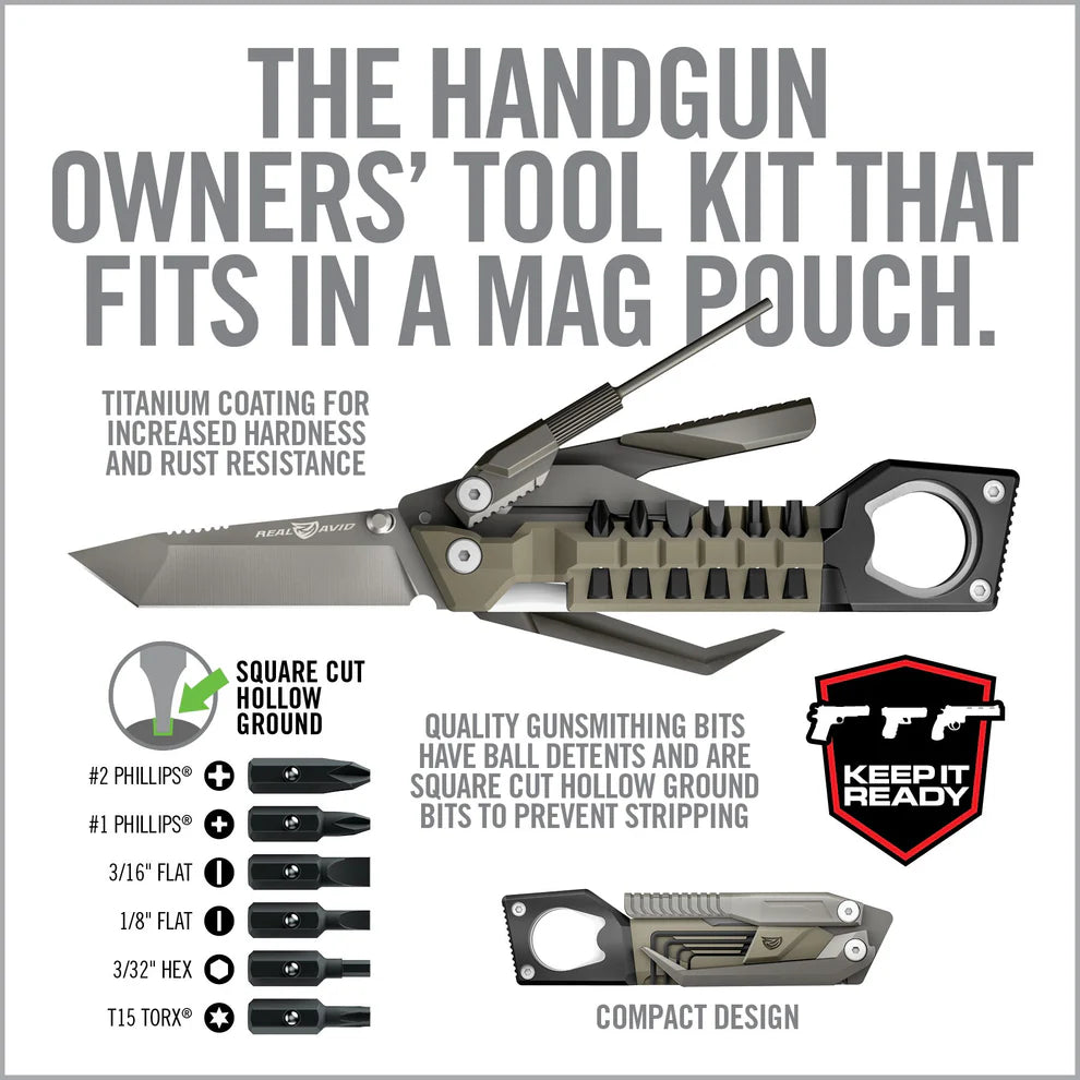 Real Avid – The Pistol Tool 19-in-1 Tactical Handgun Multi-Tool
