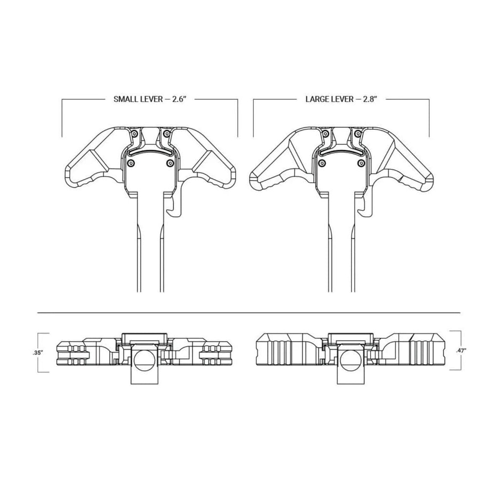 Aero Precision - AR15 BREACH Ambi Charging Handle Large Lever