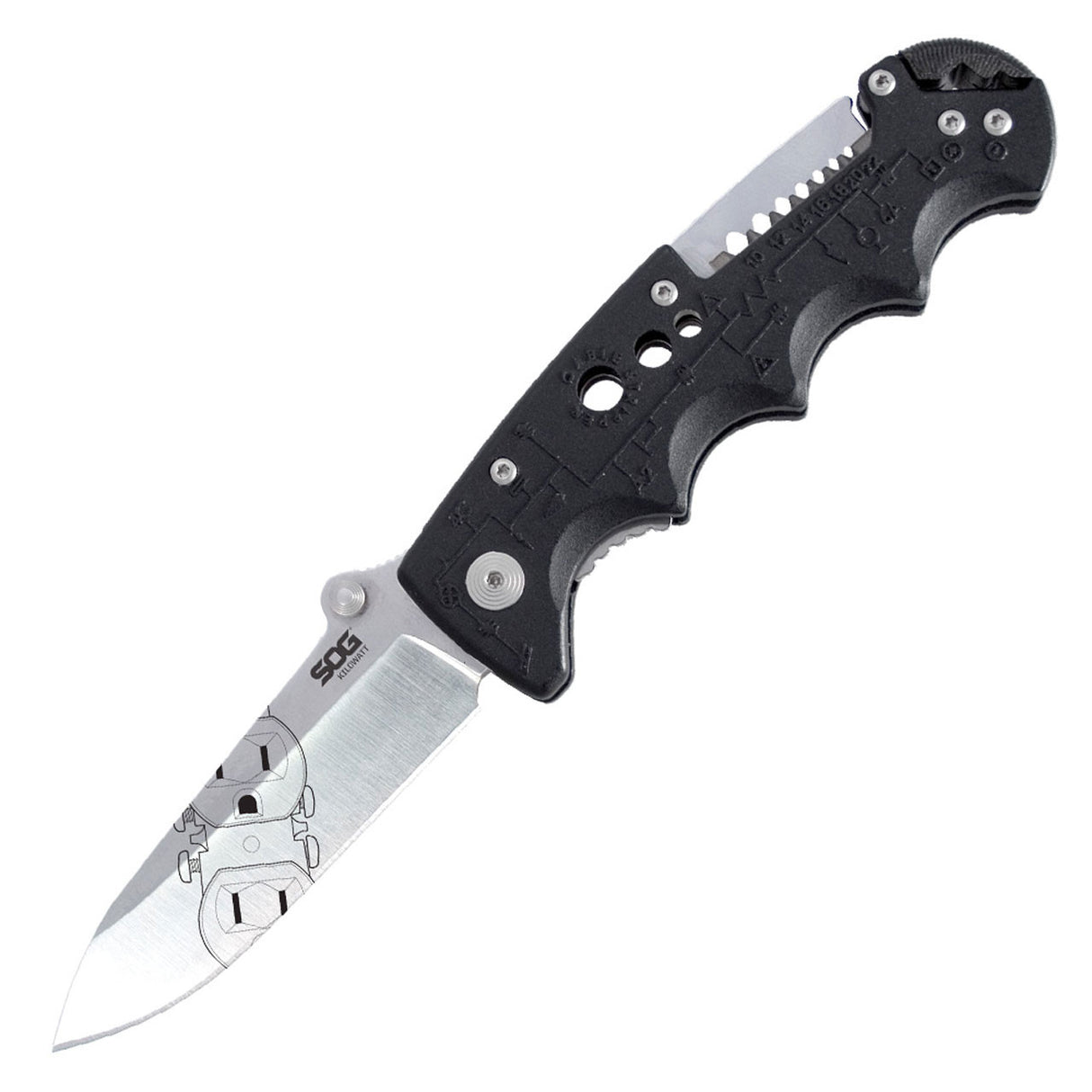 SOG - Kilowatt - Electrician's Folding Knife with Wire Stripping Capabilities