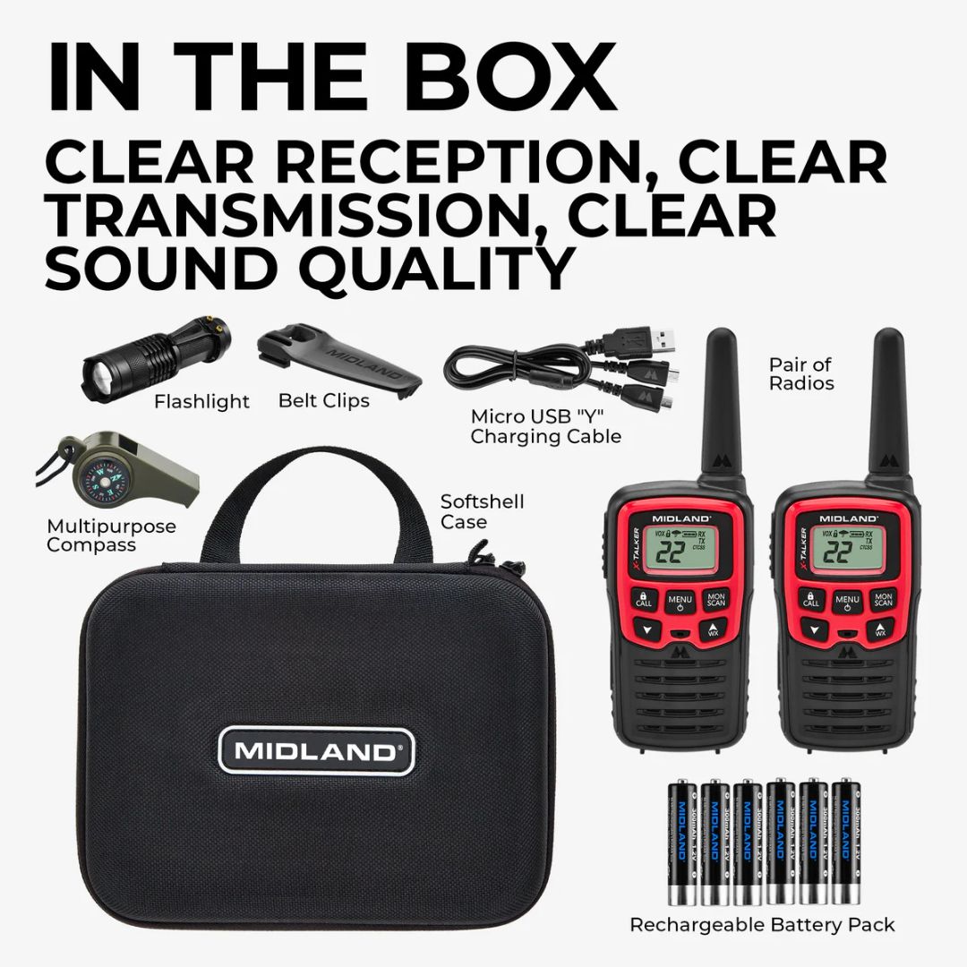 Midland - EX37VP Two-Way Emergency Radio Bundle 26-Mile