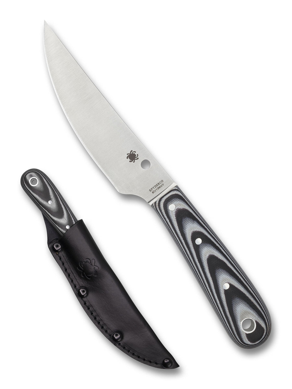 Spyderco – Bow River Fixed Blade Knife with Leather Sheath