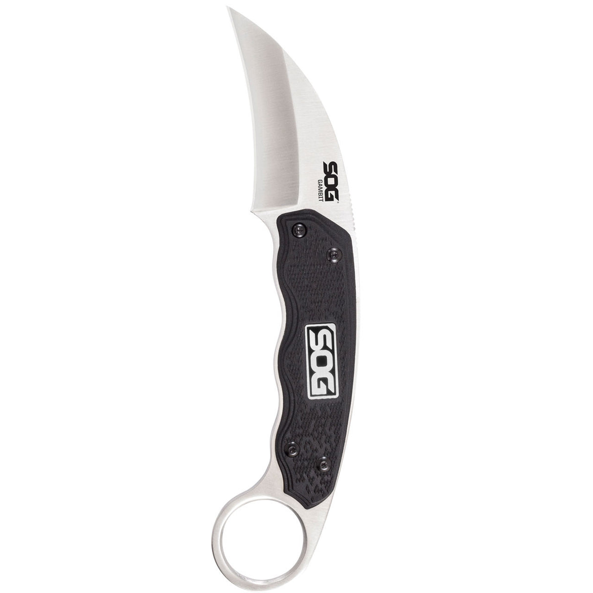 SOG - Gambit - Fixed Blade Knife with Ergonomic Handle and Hooked Blade