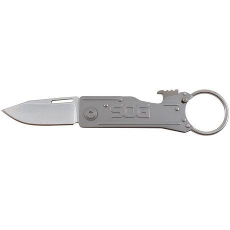 SOG - KeyTron Folding Knife - Compact 1.8" Clip Point Blade with Integrated Bottle Opener