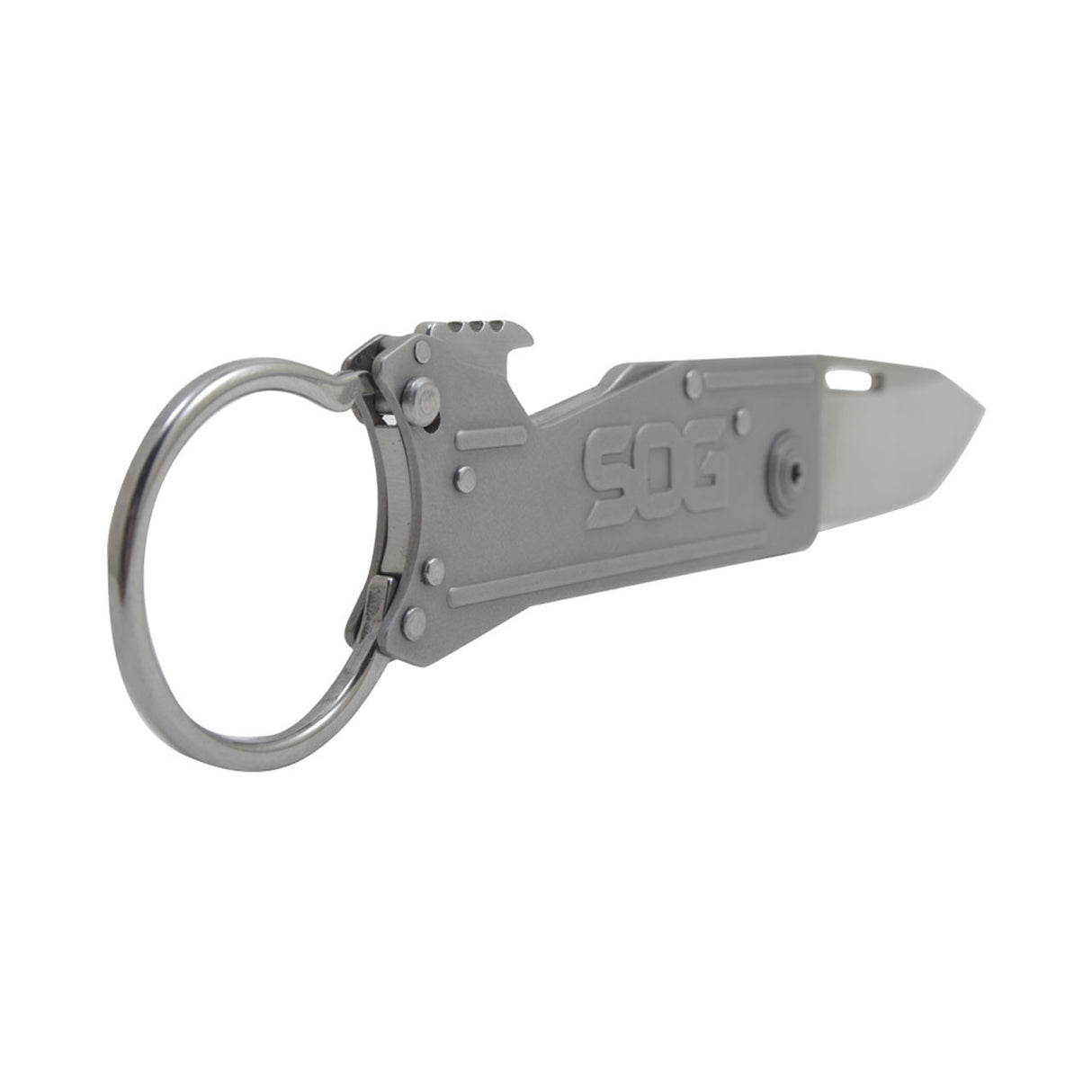 SOG - KeyTron Folding Knife - Compact 1.8" Clip Point Blade with Integrated Bottle Opener