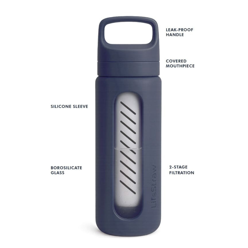 LifeStraw - Go Series Glass 20oz Water Filter Bottle