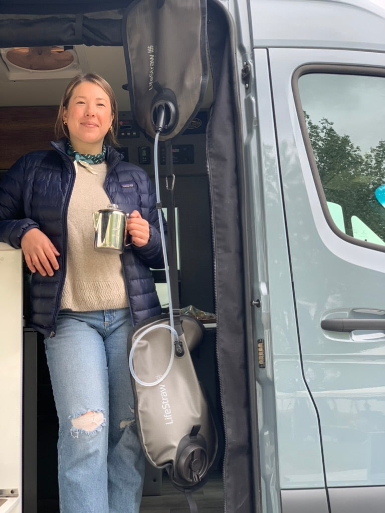 LifeStraw - Peak Series Gravity Water Filter System with Safe Water Storage - 8L + 8L