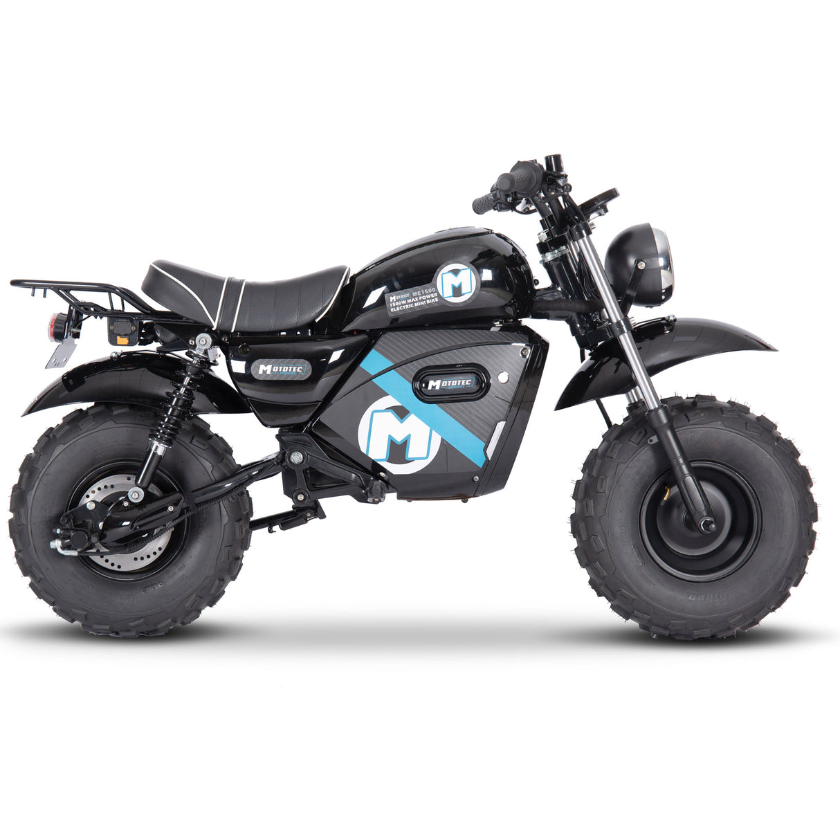 MotoTec 60v 1500w Electric Powered Mini Bike - Lithium Black