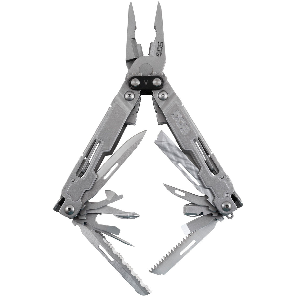 SOG - PowerAccess, Deluxe, 21 Tool Multi-Tool, 40 Stainless Steel, Black Oxide Finish, Includes Nylon Sheath and 12 Piece Hex Bit Kit