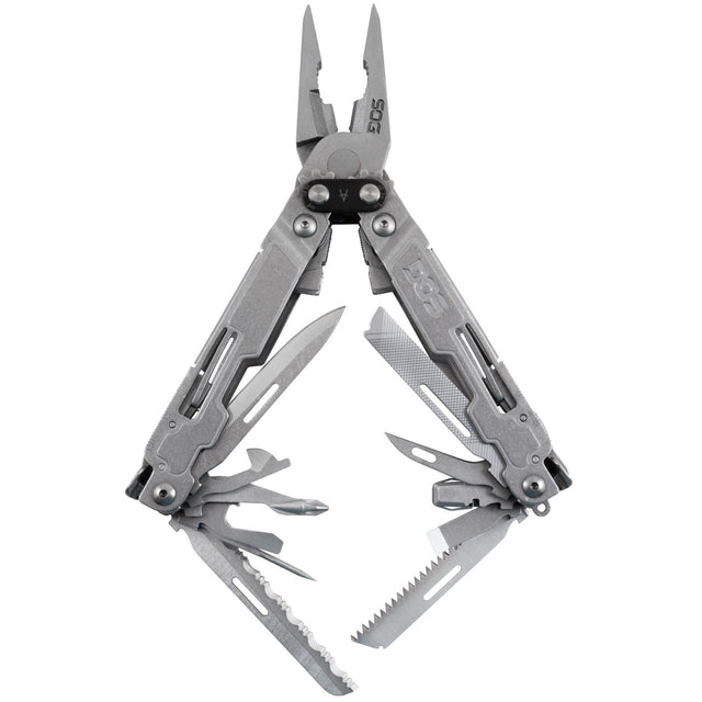 SOG - PowerAccess, Deluxe, 21 Tool Multi-Tool, 40 Stainless Steel, Black Oxide Finish, Includes Nylon Sheath and 12 Piece Hex Bit Kit