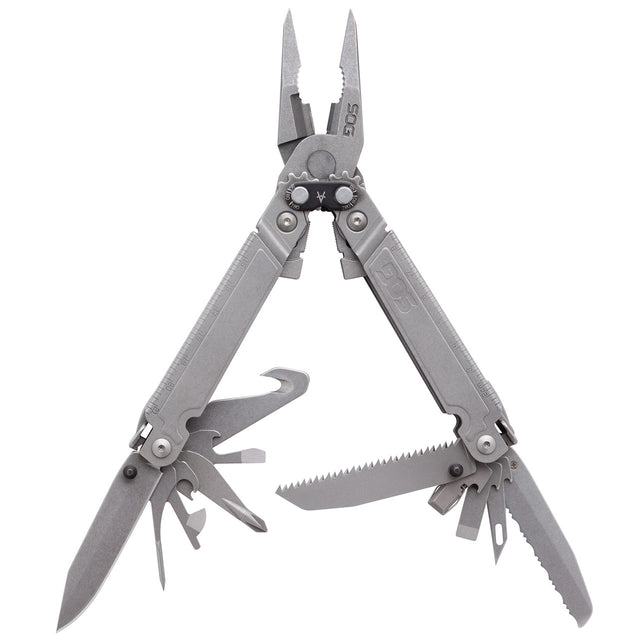 SOG - PowerAccess, 21 Tool Multi-Tool, 5Cr15MoV Steel, Stonewash Finish, Silver