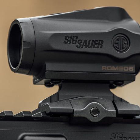 Sig Sauer ROMEO5 GEN II red dot sight for tactical and outdoor use, featuring durable design and precision aiming.