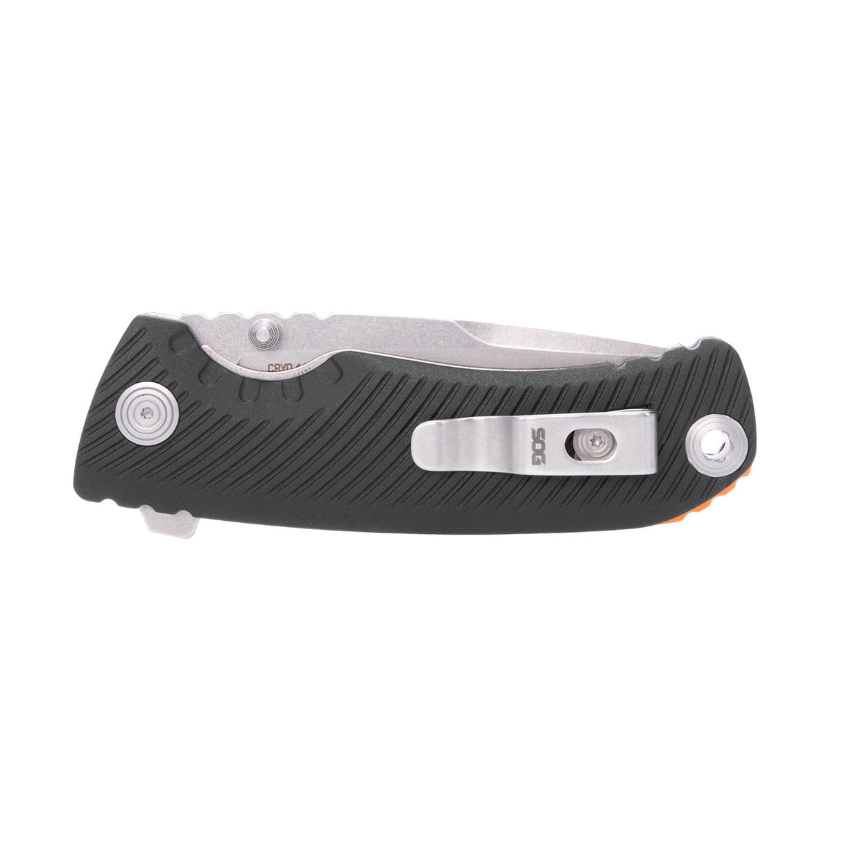 SOG - Tellus ATK - Black + Blaze Orange, Assisted Opening Outdoor Knife