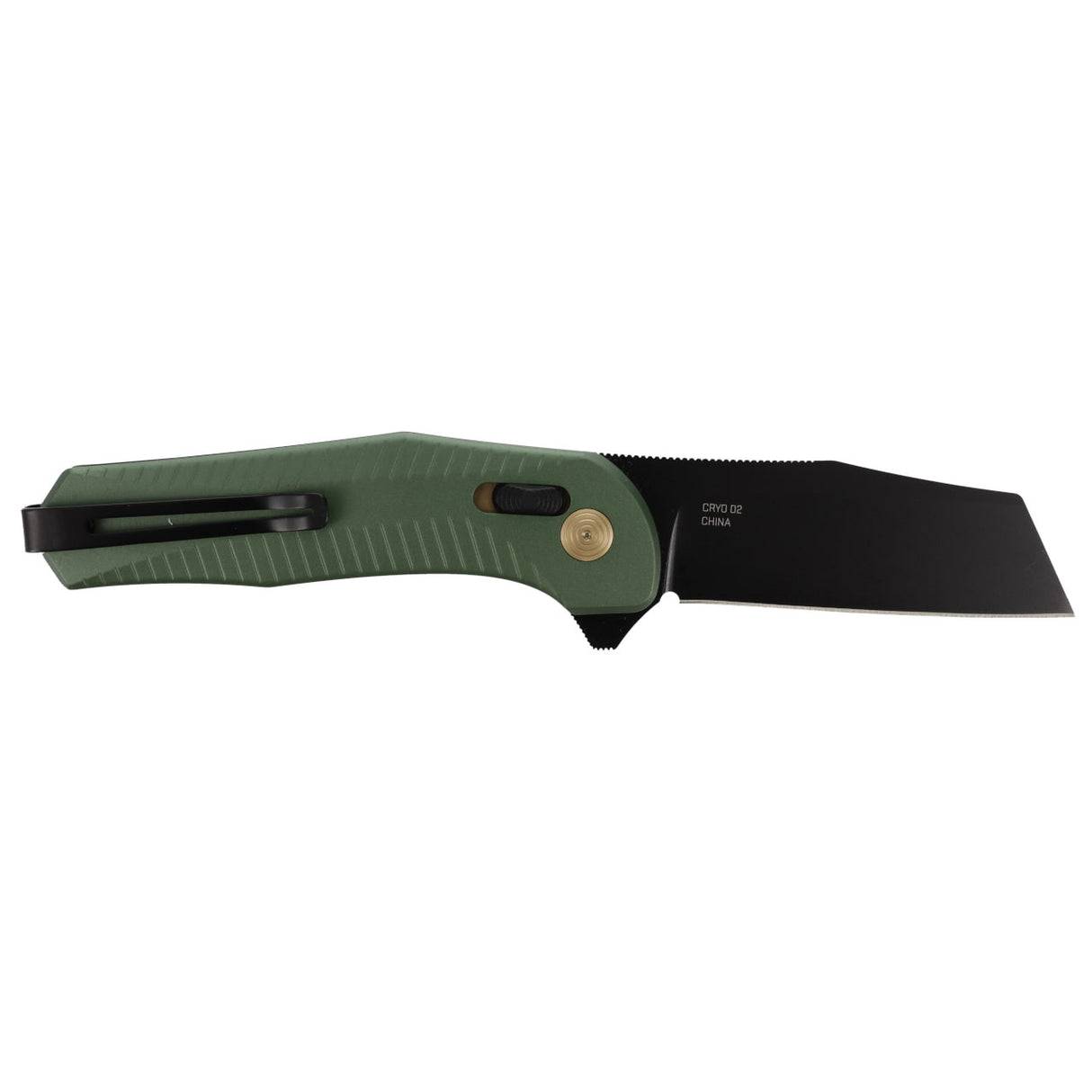 SOG - Diverge XR, 3" Sheepsfoot Straight Edge, Forest Green + Black, PVD Finish