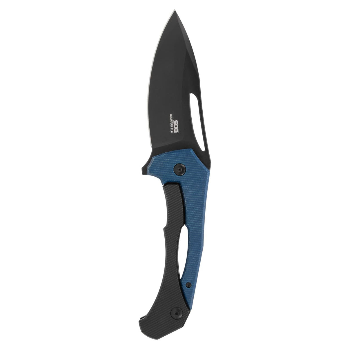 SOG - Bulwark FL, Folding Knife, 3" Drop Point Straight Edge, Micarta Handle Blue