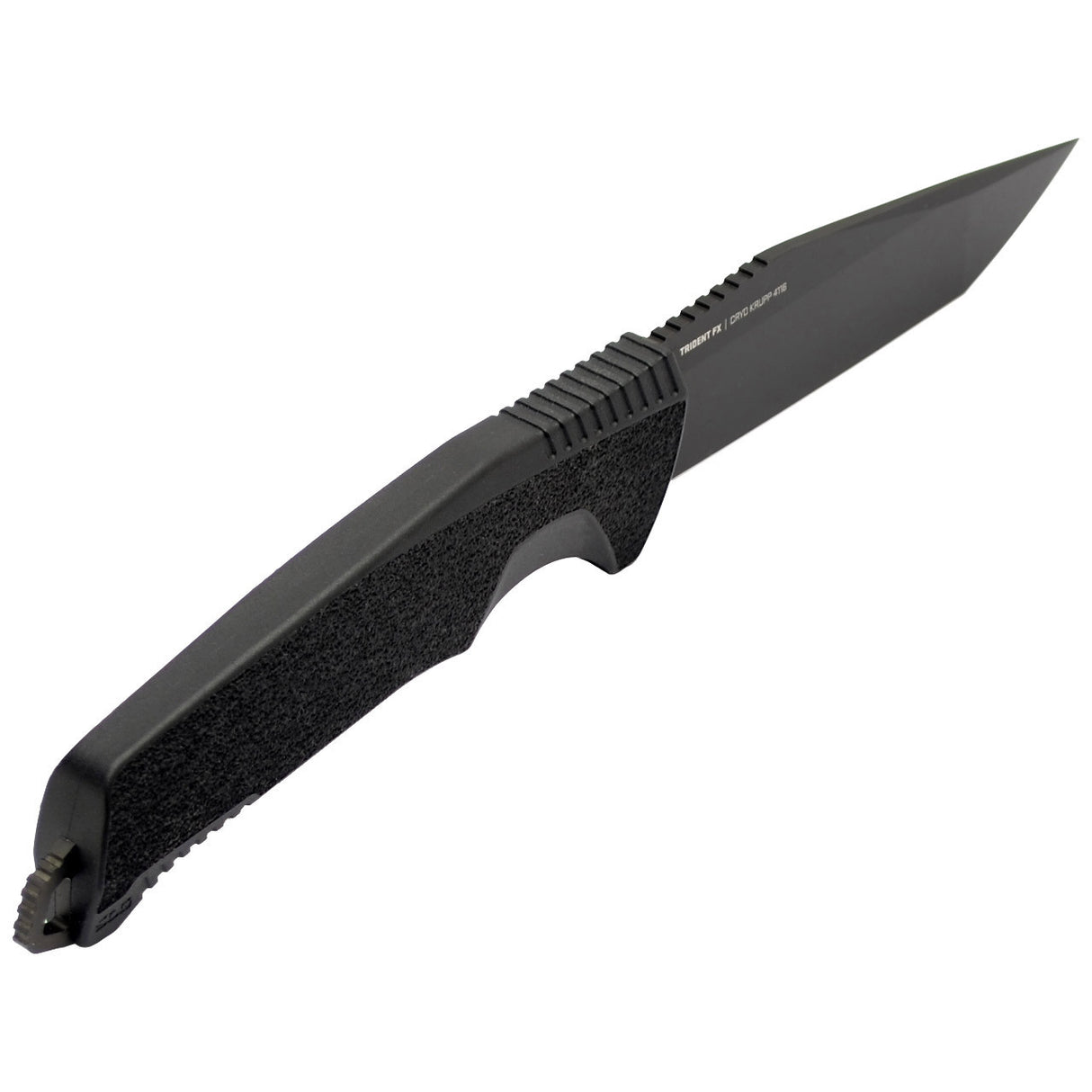 SOG - Trident FX, 4.2" Fixed Blade Knife, Tanto Point Straight Edge, Titanium Nitride Finish, Black, Includes Nylon Sheath