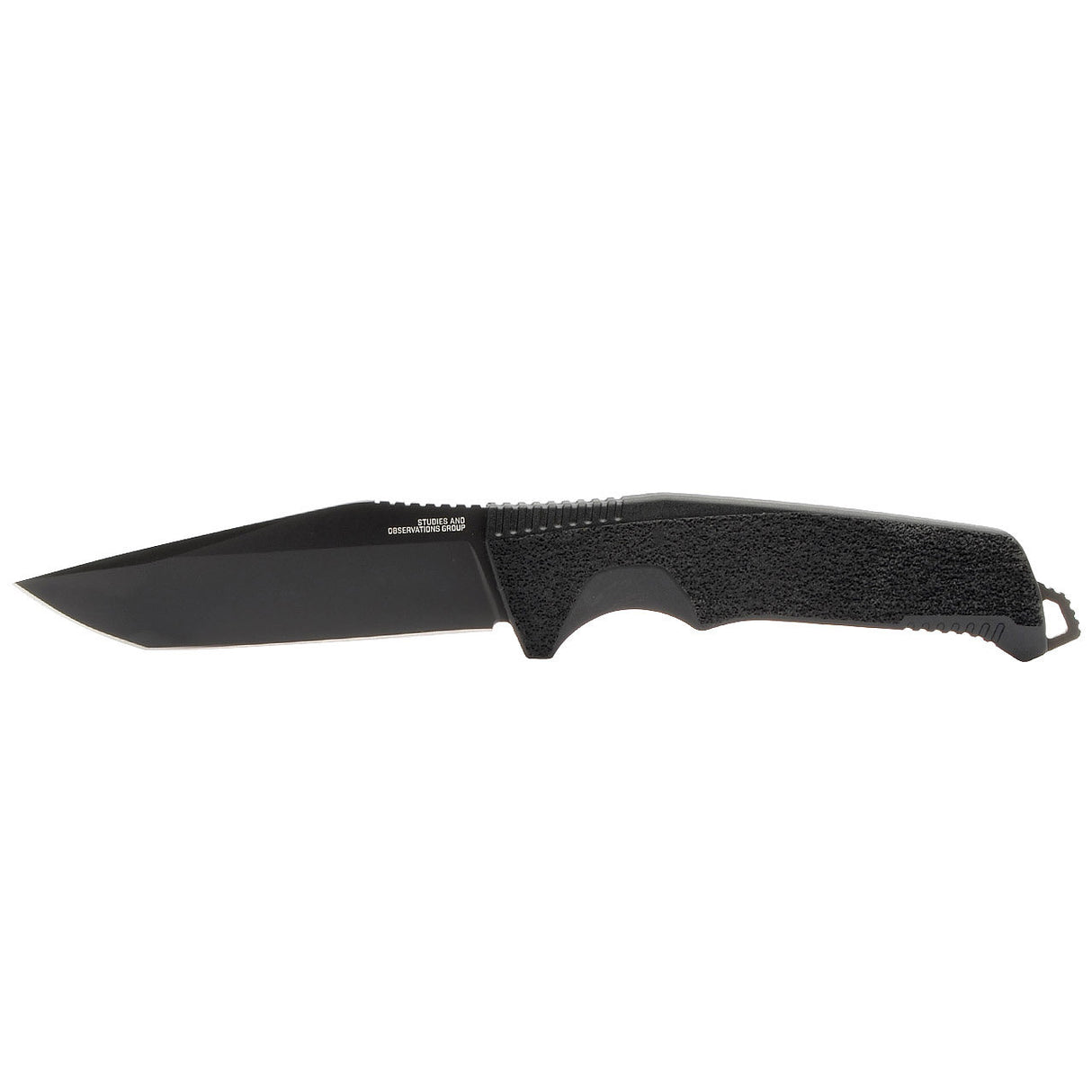 SOG - Trident FX, 4.2" Fixed Blade Knife, Tanto Point Straight Edge, Titanium Nitride Finish, Black, Includes Nylon Sheath