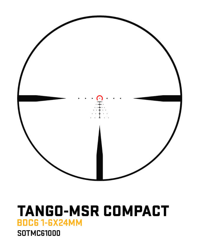 Sig Sauer – TANGO-MSR Compact 1-6x24MM SFP Scope, BDC6, w/ Mount