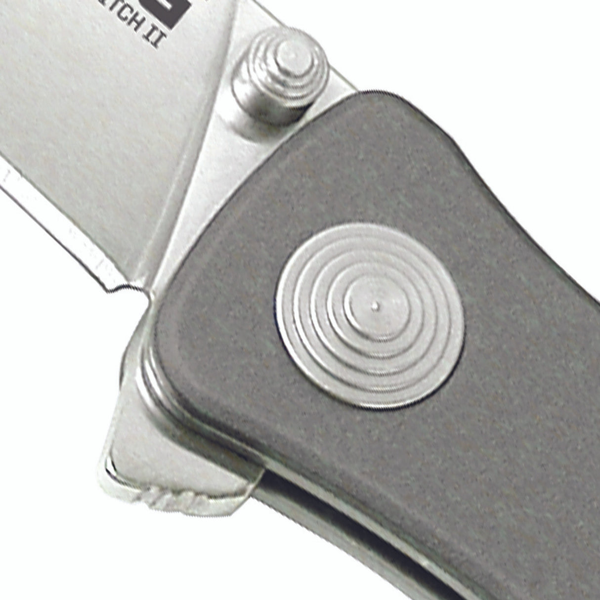 SOG - Twitch II, Folding Knife, 2.65" Drop Point Plain Edge, Gray Hard Anodized Aluminum Handle, Satin Finish, Silver