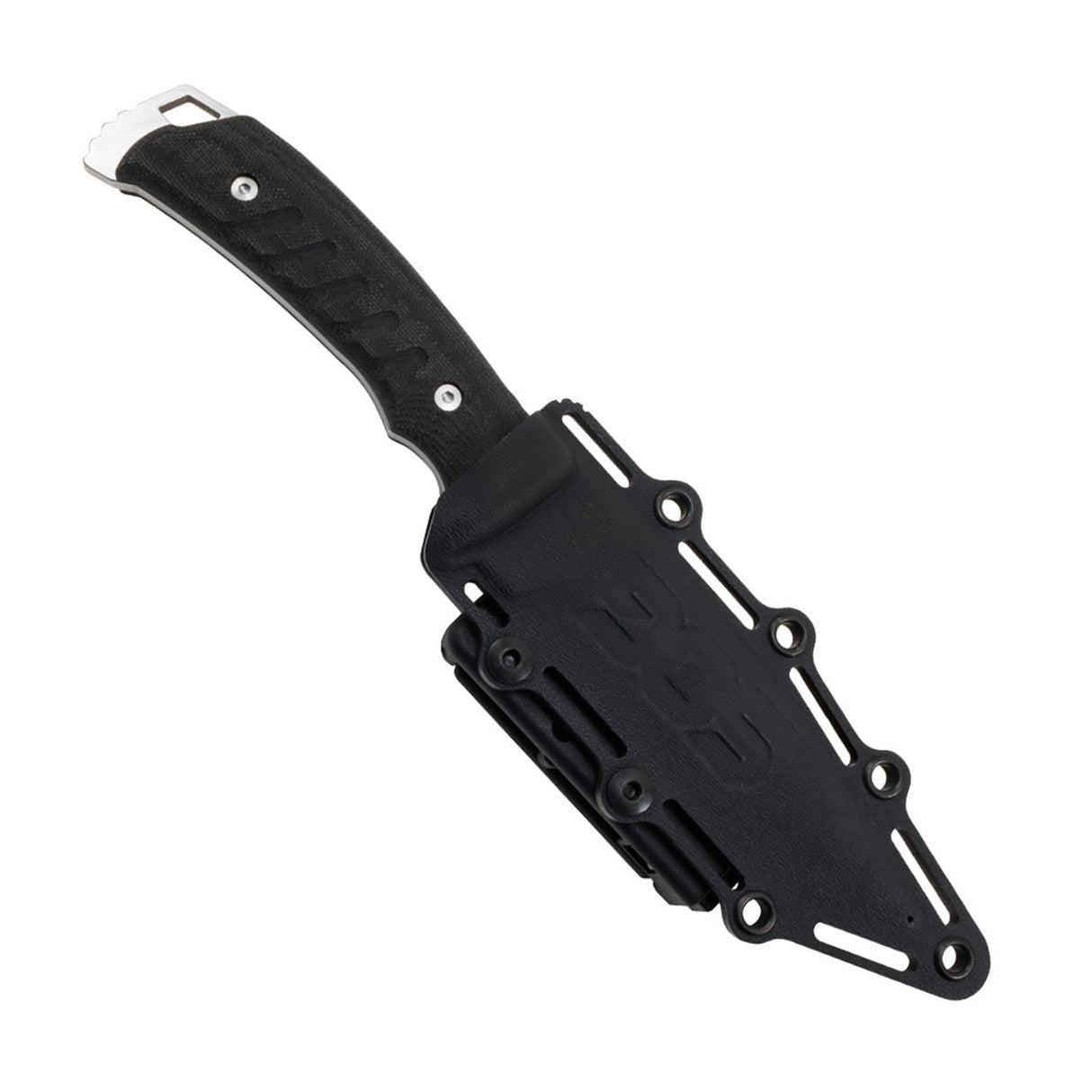 SOG - Pillar, Fixed Blade Knife, 5" Clip Point Straight Edge, Stonewashed Finish, Silver, Includes Kydex Sheath