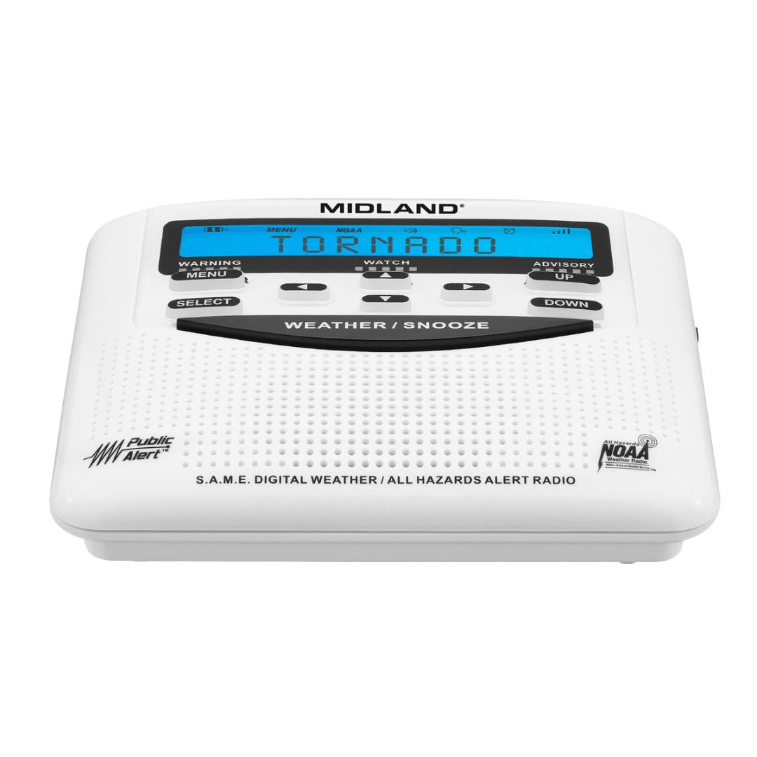 Midland - WR120 NOAA Weather Alert Radio With Alarm & Backup