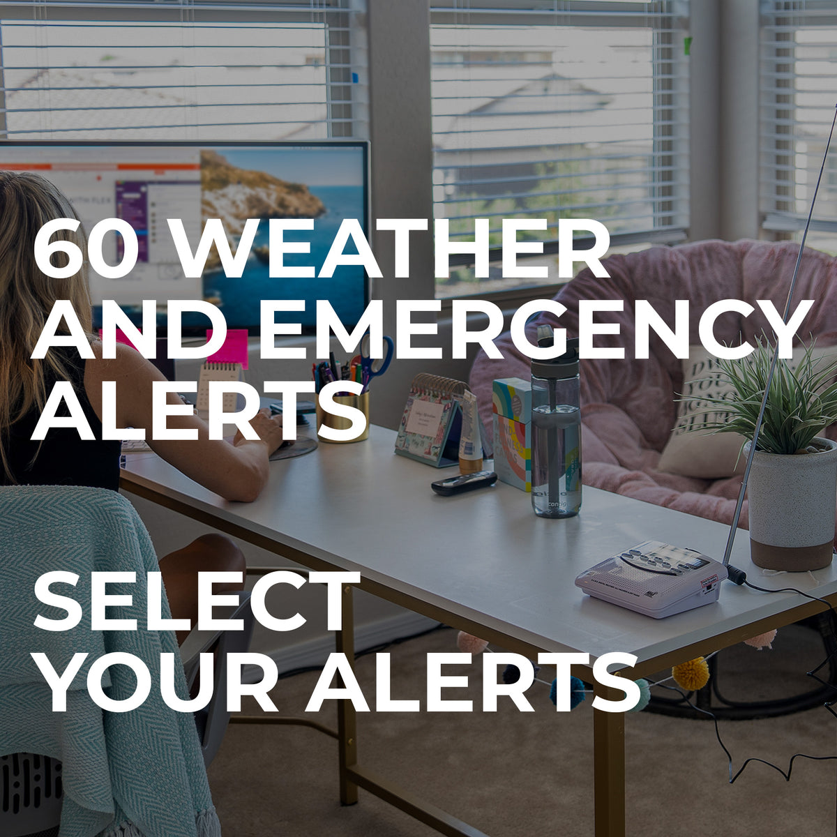 Midland - WR120 NOAA Weather Alert Radio With Alarm & Backup