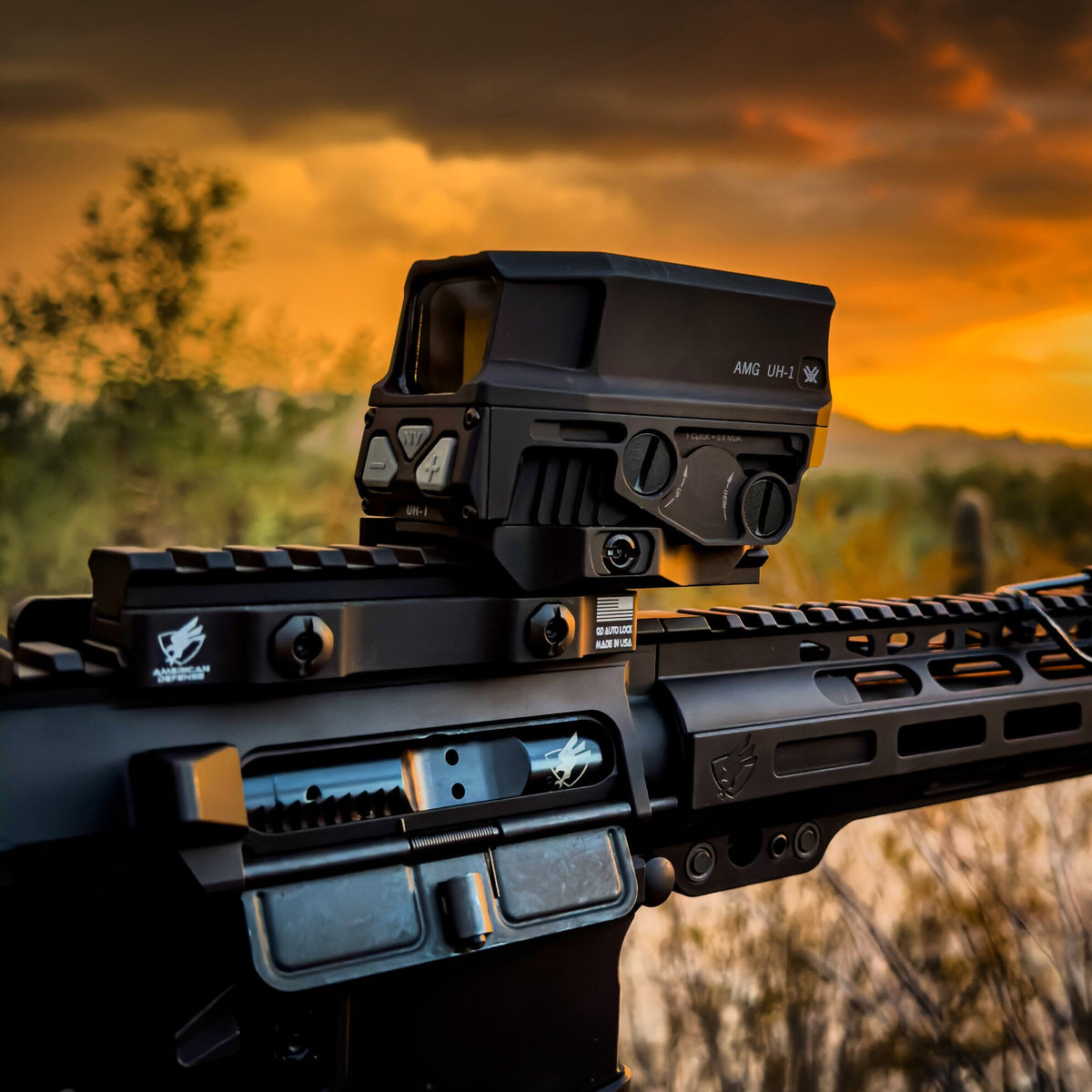 American Defense Mfg. - AD-1700-XLR Riser with Standard Lever - Black — view 3