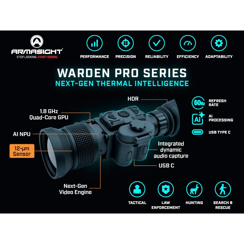 Armasight - Warden Pro 640 3.5-14x50 Thermal Monocular