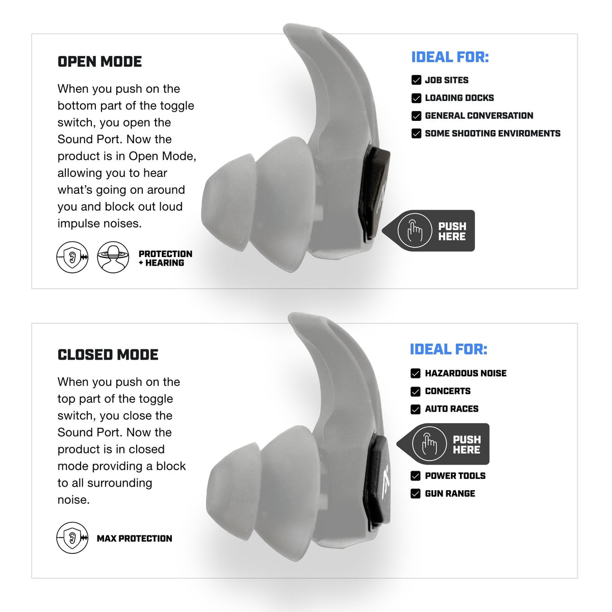 AXIL - X30i Earplugs in Desert Tan