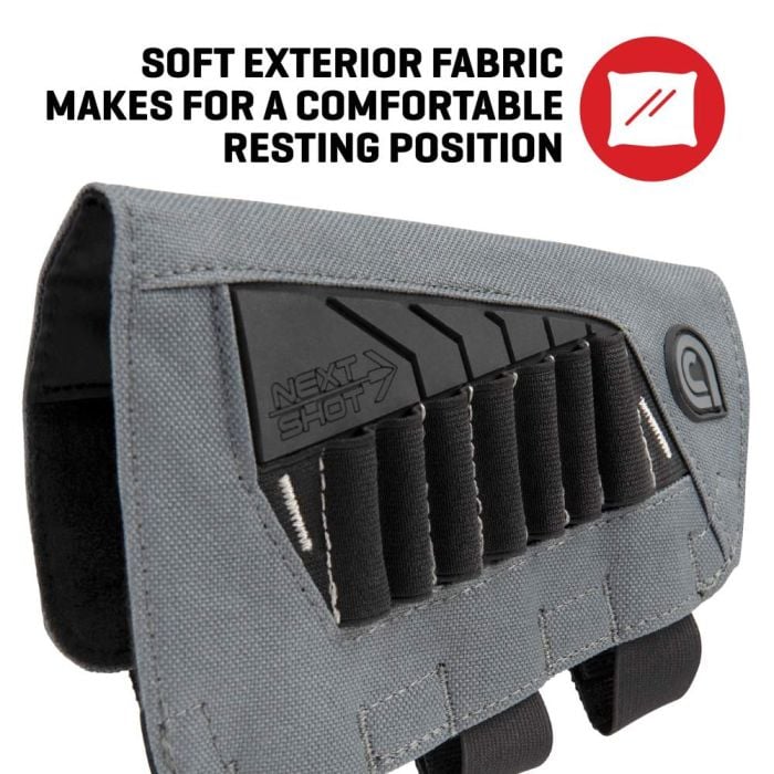 Allen – Next Shot Bridger Buttstock Cartridge Carrier, 7-Round Gray