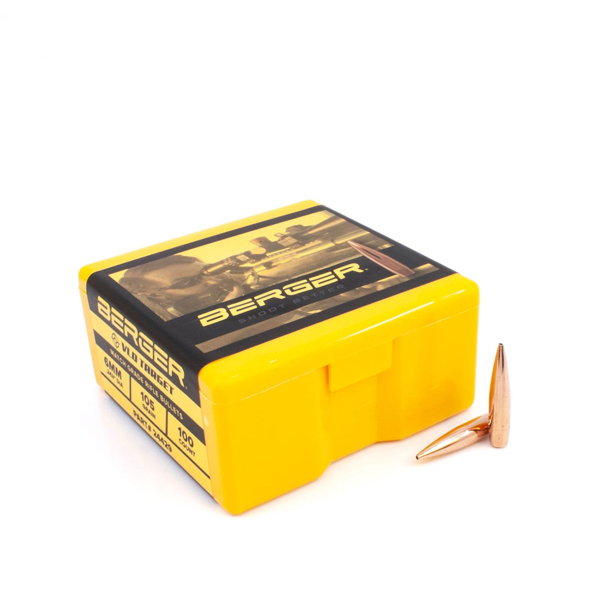 Berger Bullets - 6 mm 105 Grain VLD Target Rifle Bullet - 500 ct