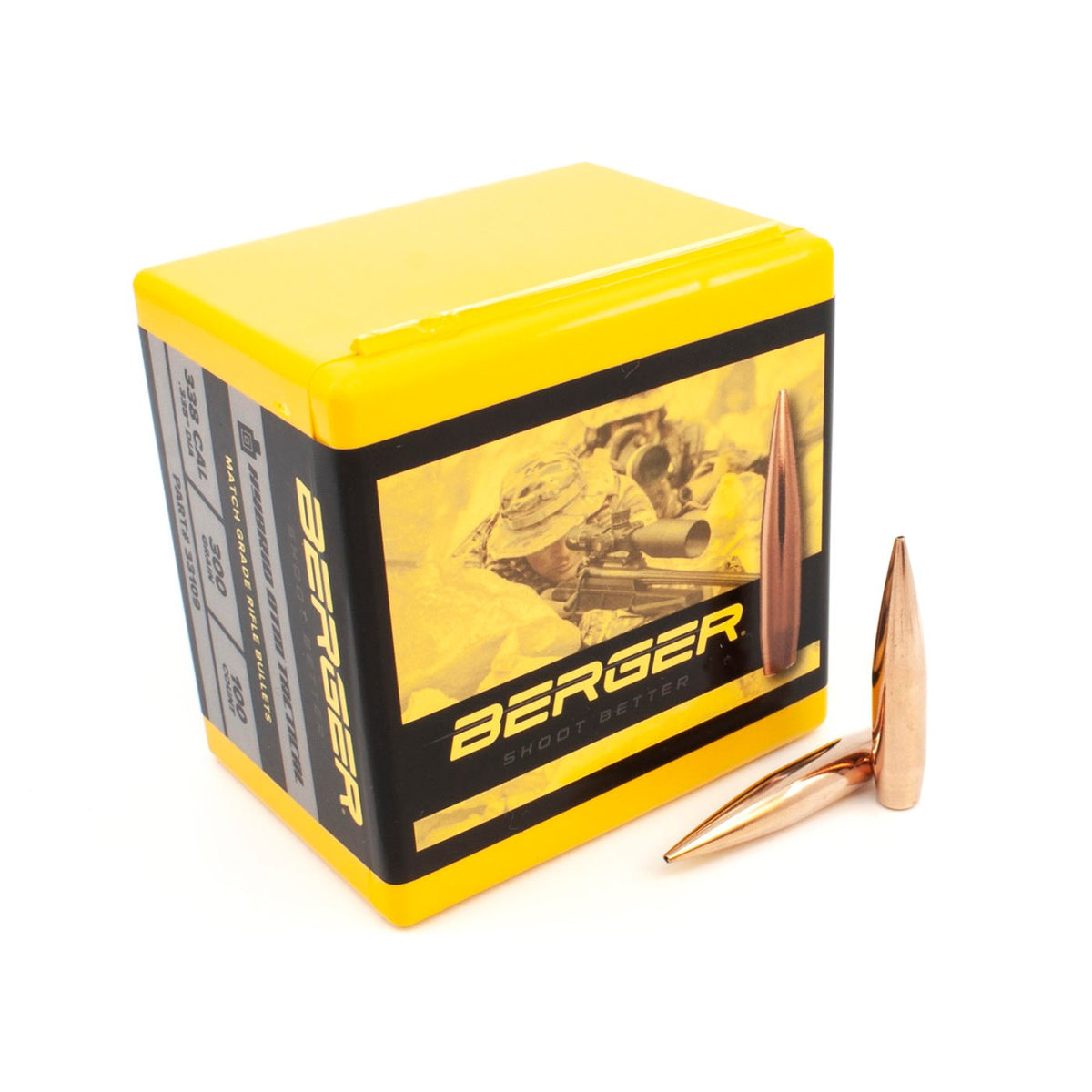 Berger Bullets - 338 Cal 300 Grain Hybrid OTM Tactical - 250 ct